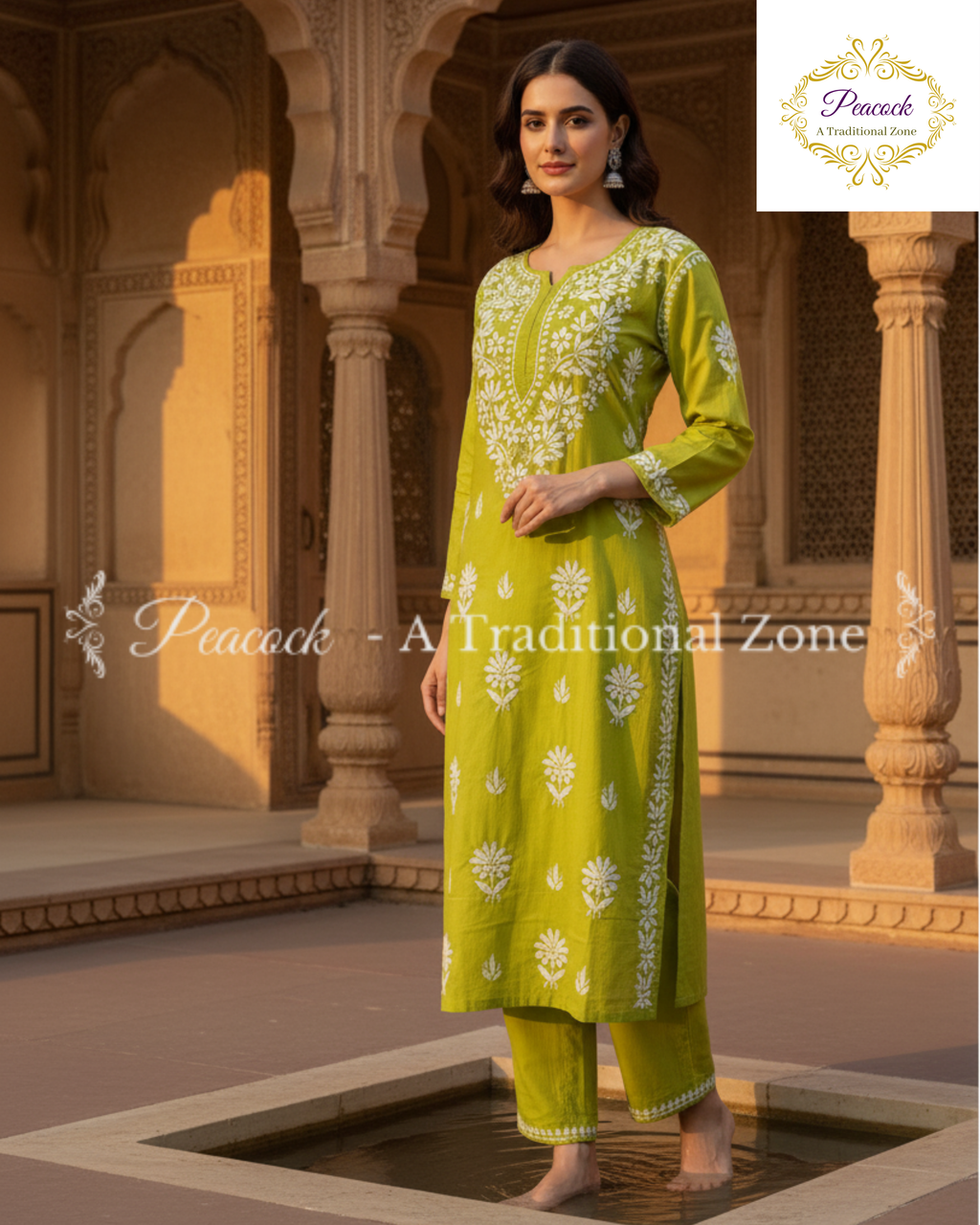 Rayon Chikankari Kurti's