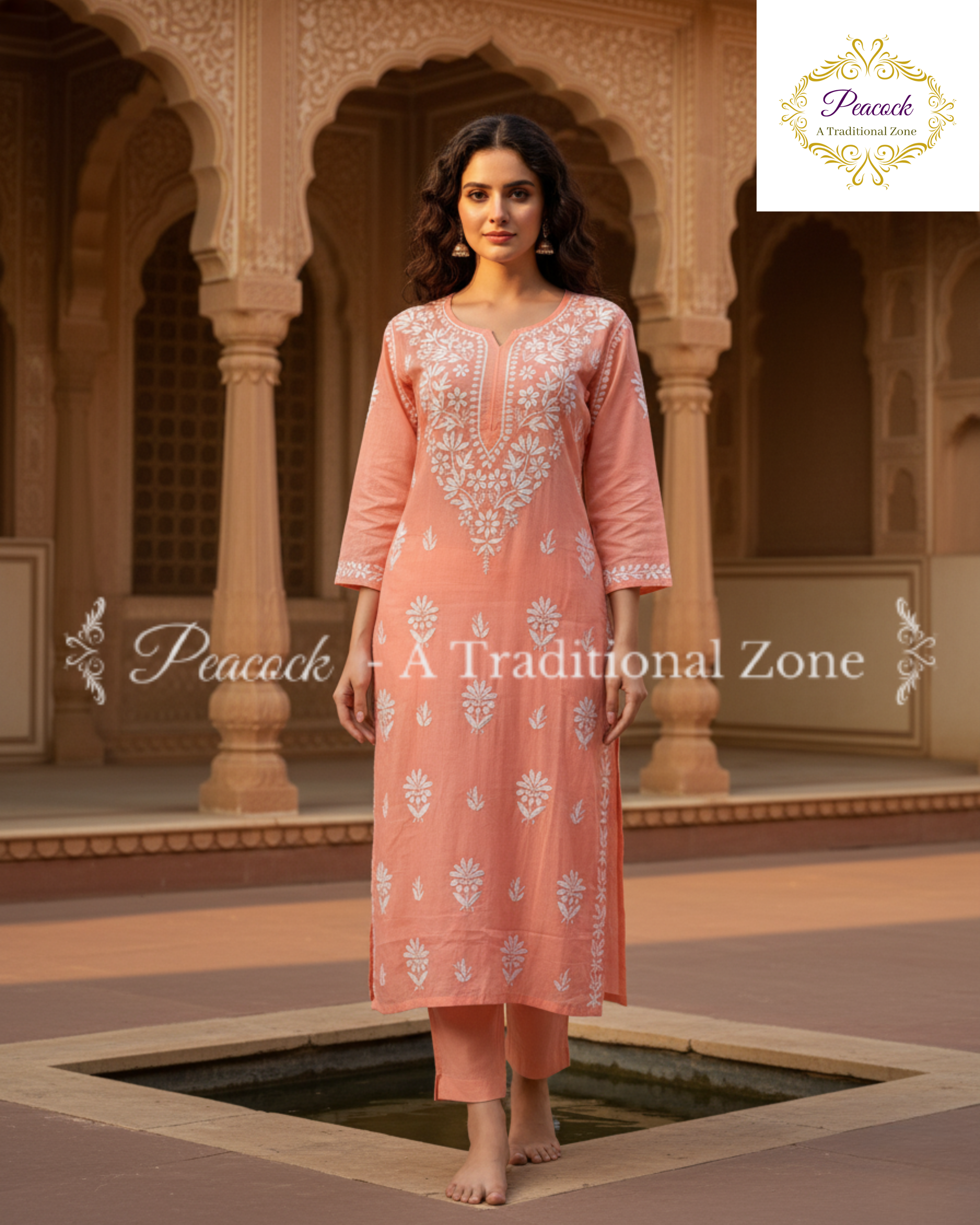 Rayon Chikankari Kurti's