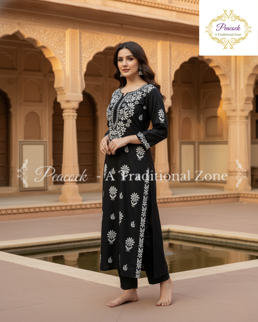 Rayon Chikankari Kurti's