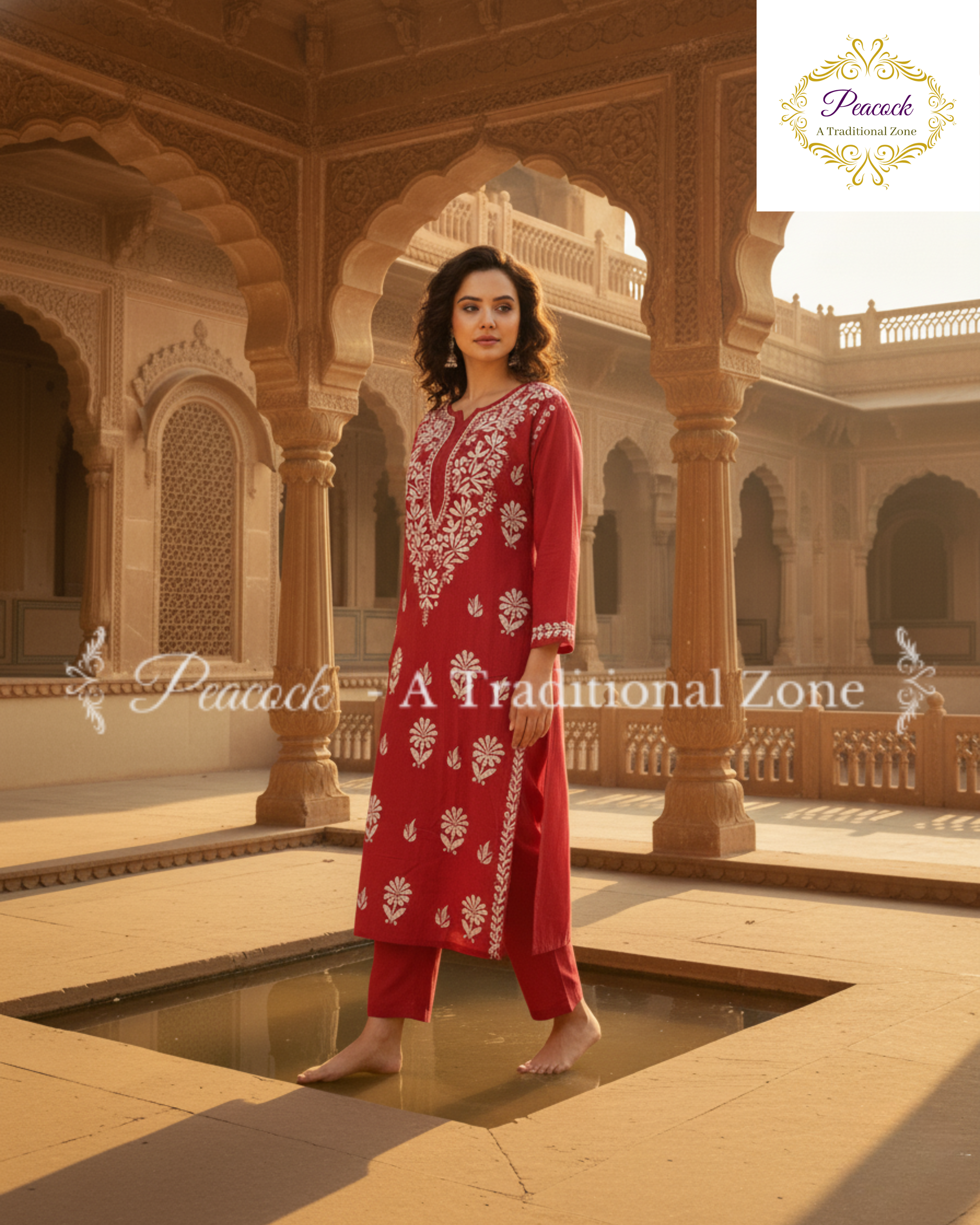 Rayon Chikankari Kurti's