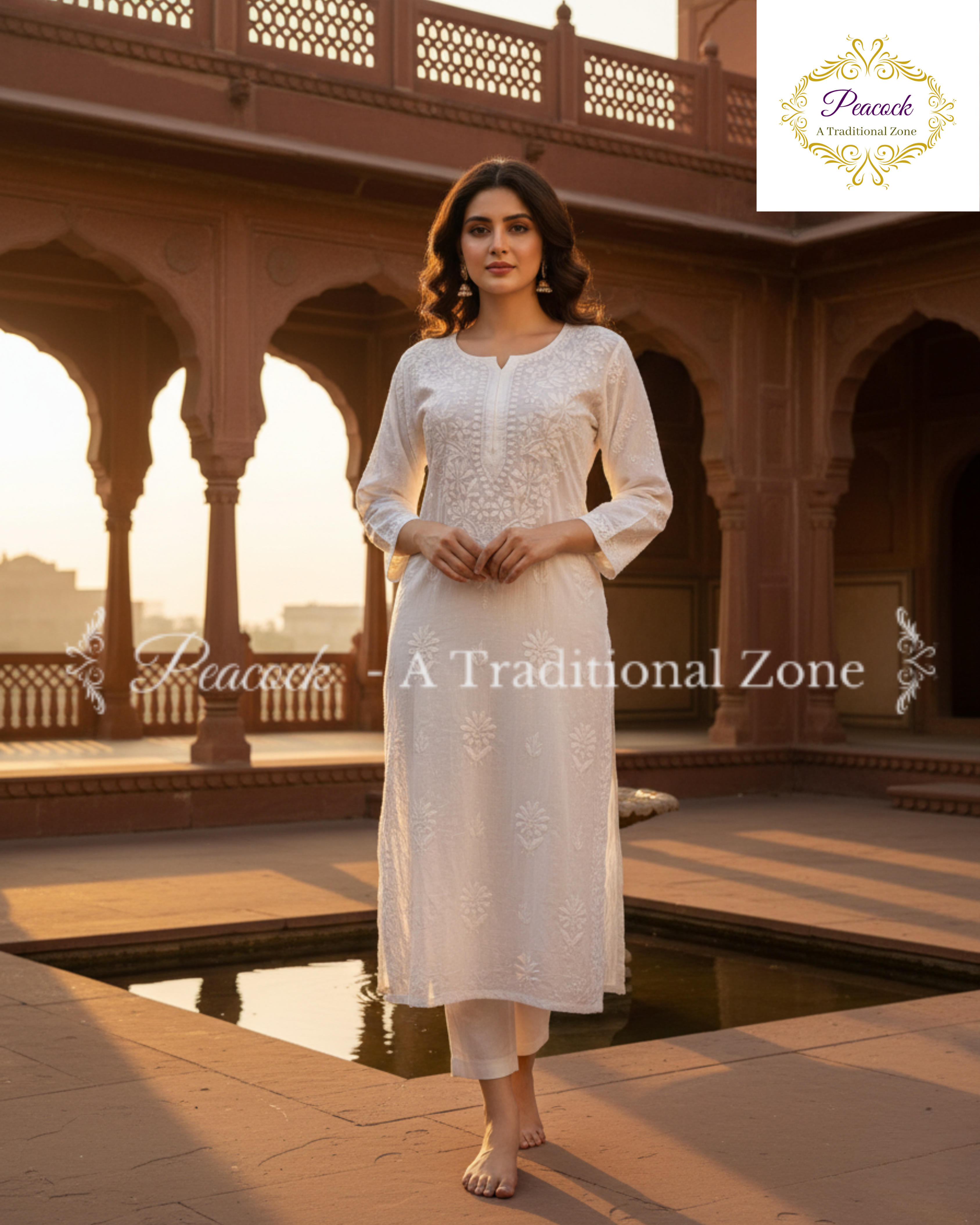 Rayon Chikankari Kurti's