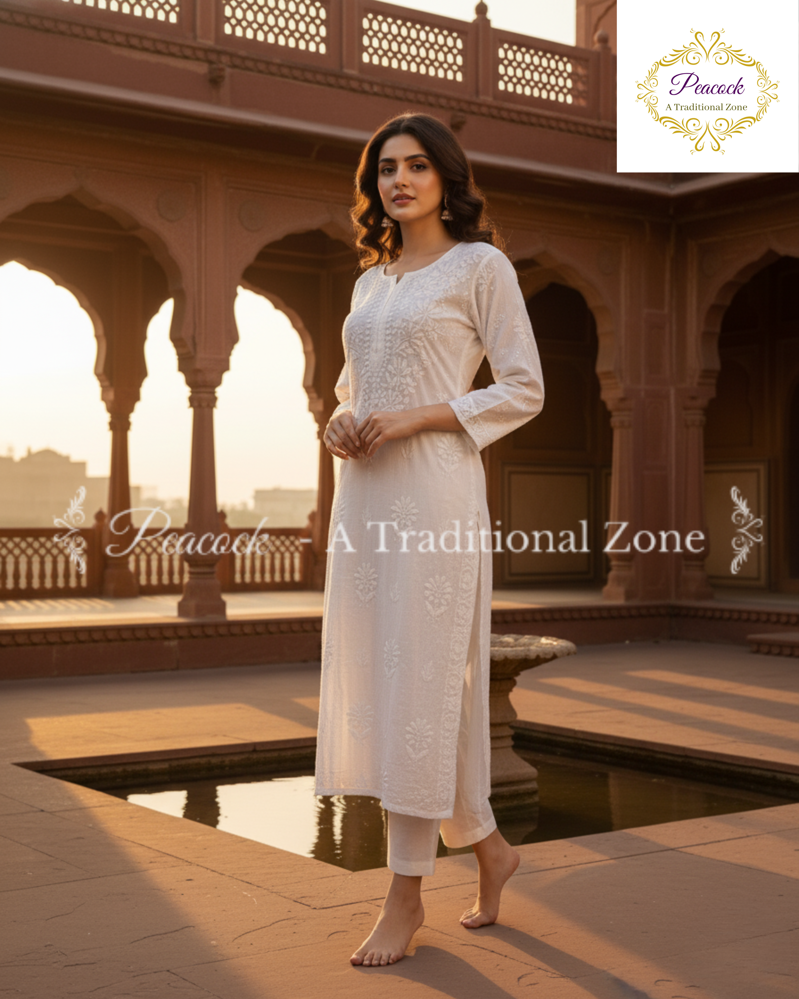 Rayon Chikankari Kurti's