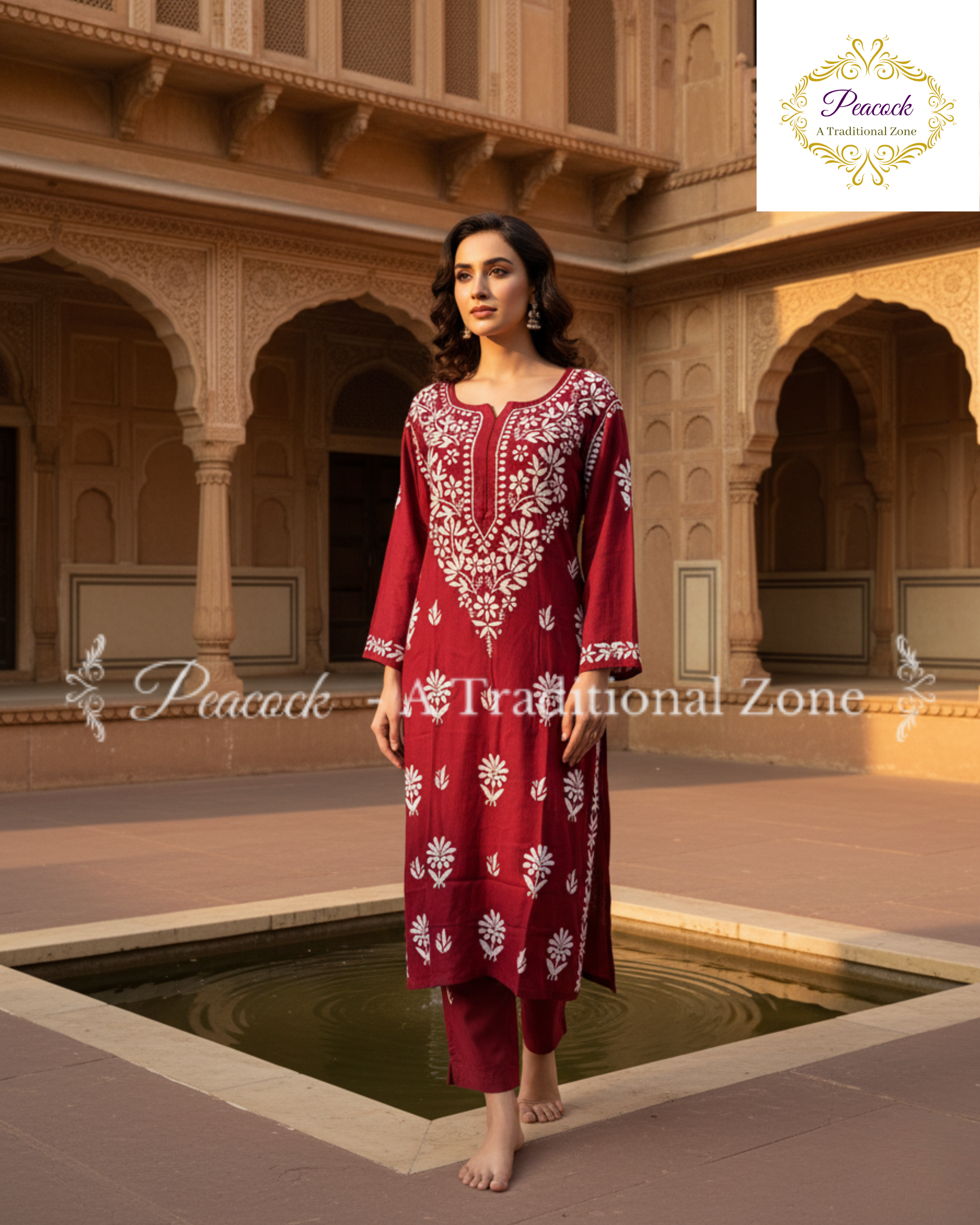 Rayon Chikankari Kurti's