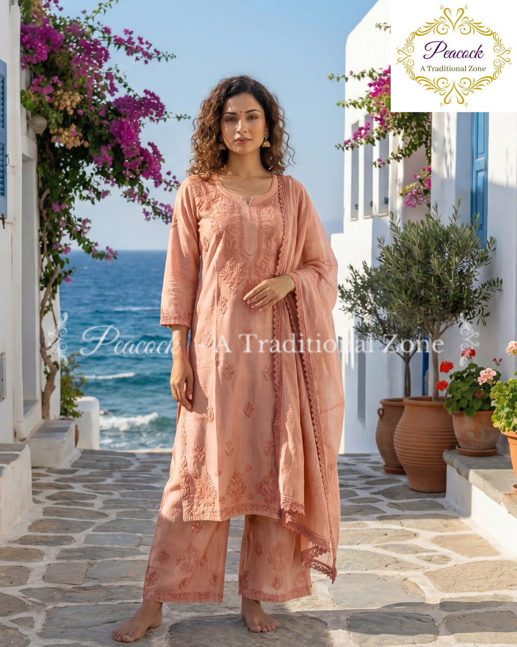 Chanderi Kurti Set