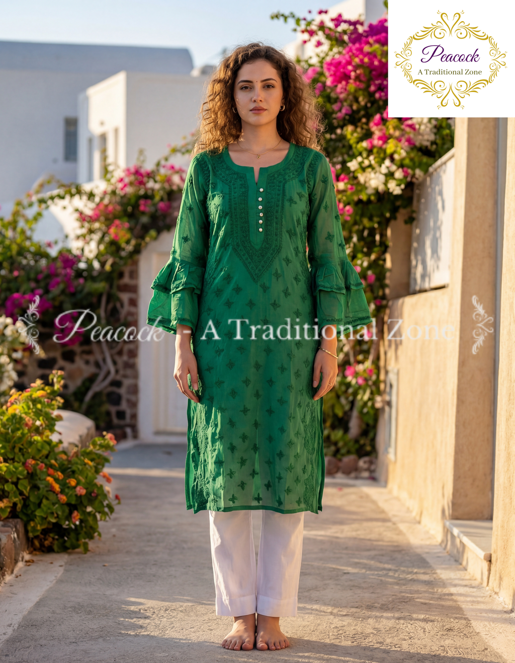 Modal Chikankari Long Kurti