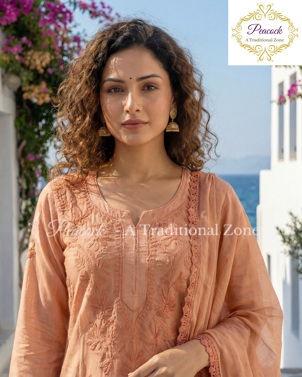 Chanderi Kurti Set