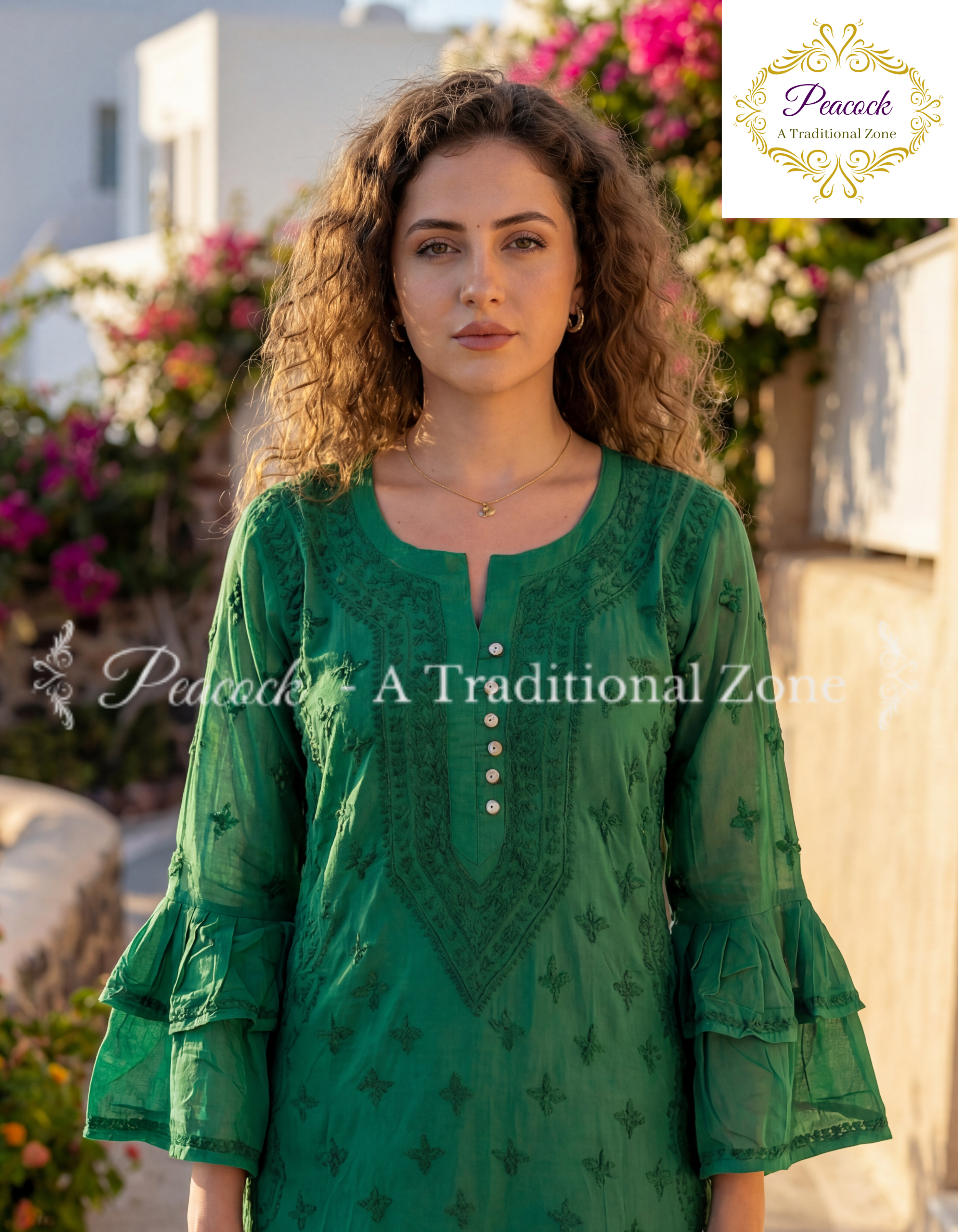 Modal Chikankari Long Kurti
