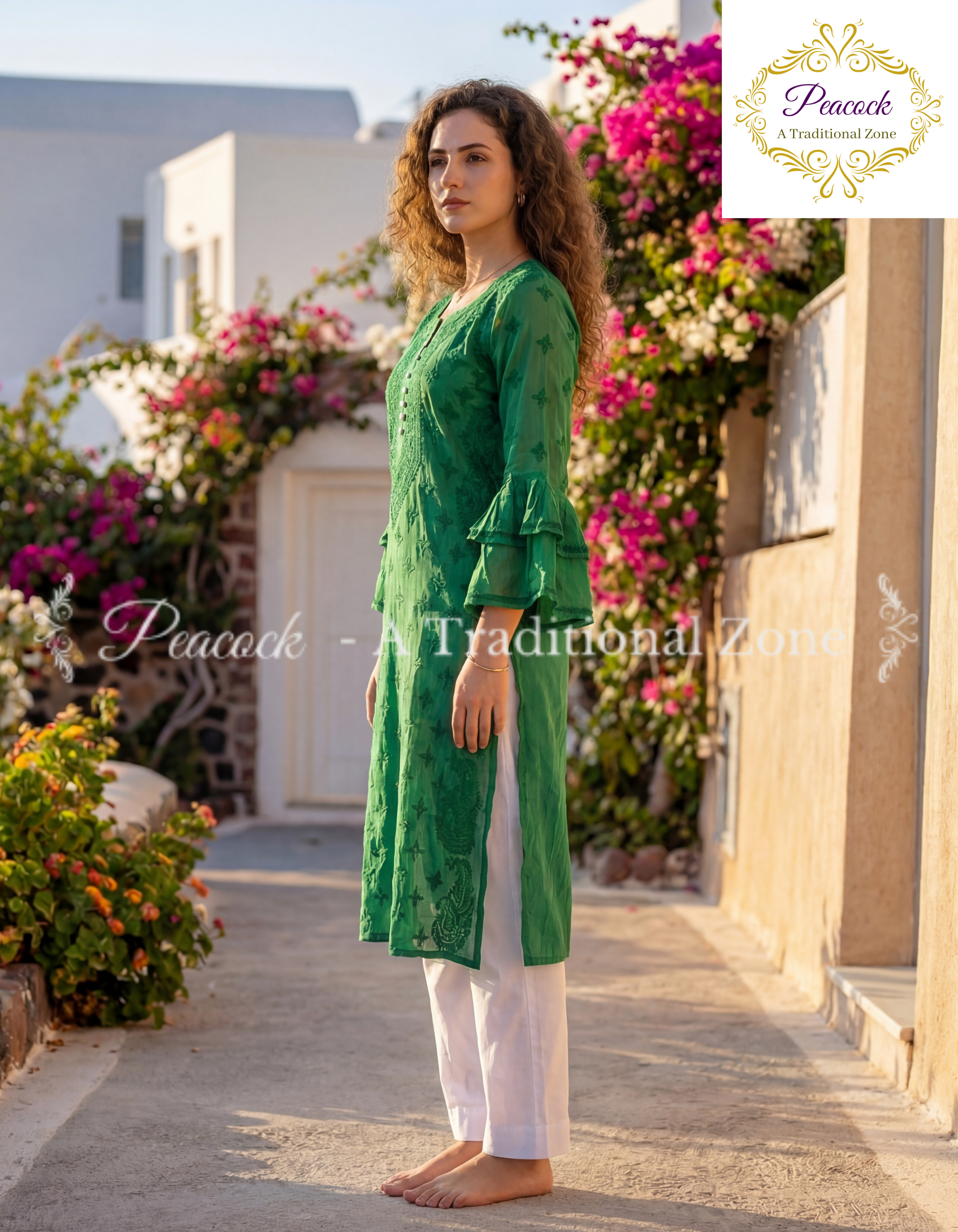 Modal Chikankari Long Kurti