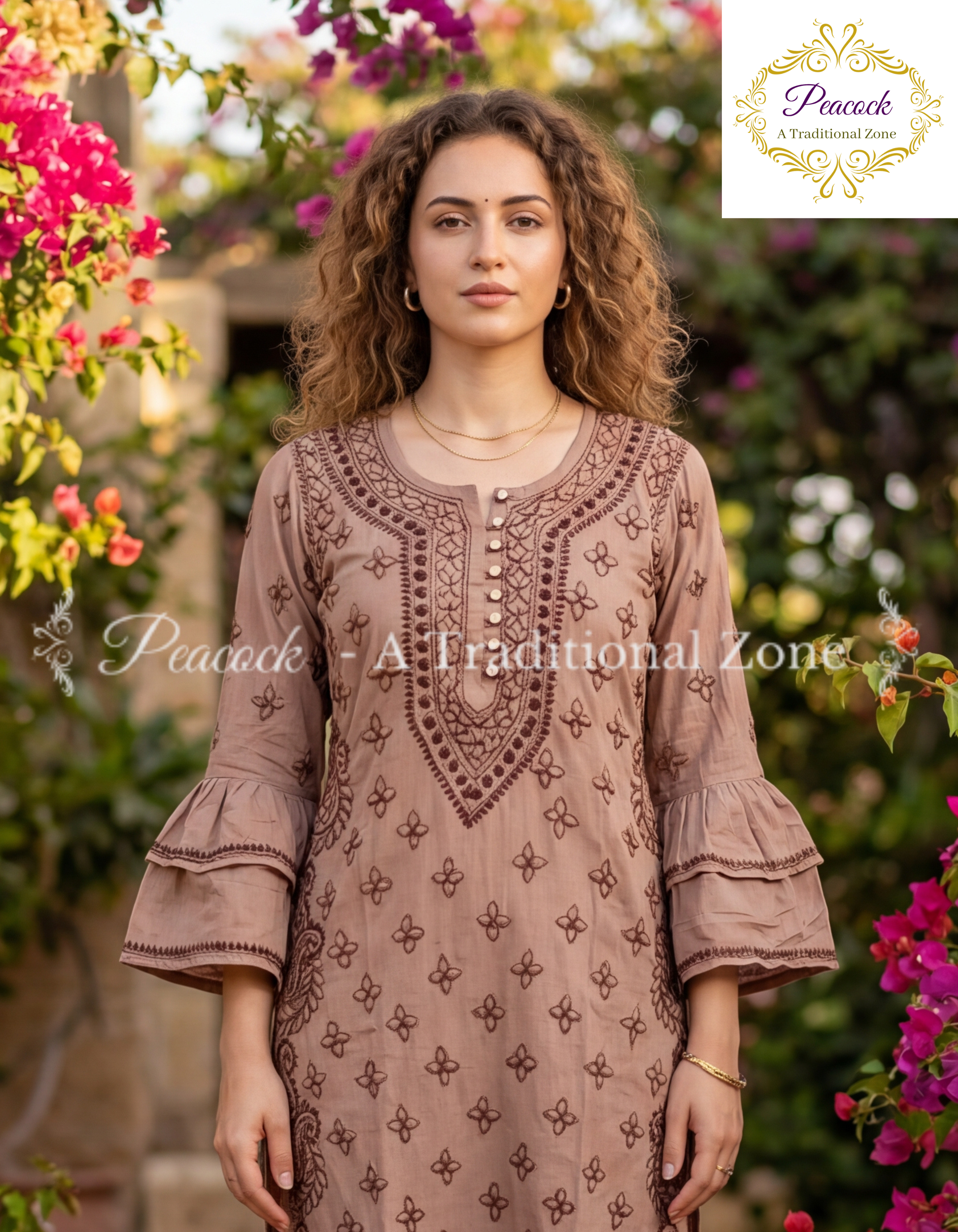 Modal Chikankari Long Kurti