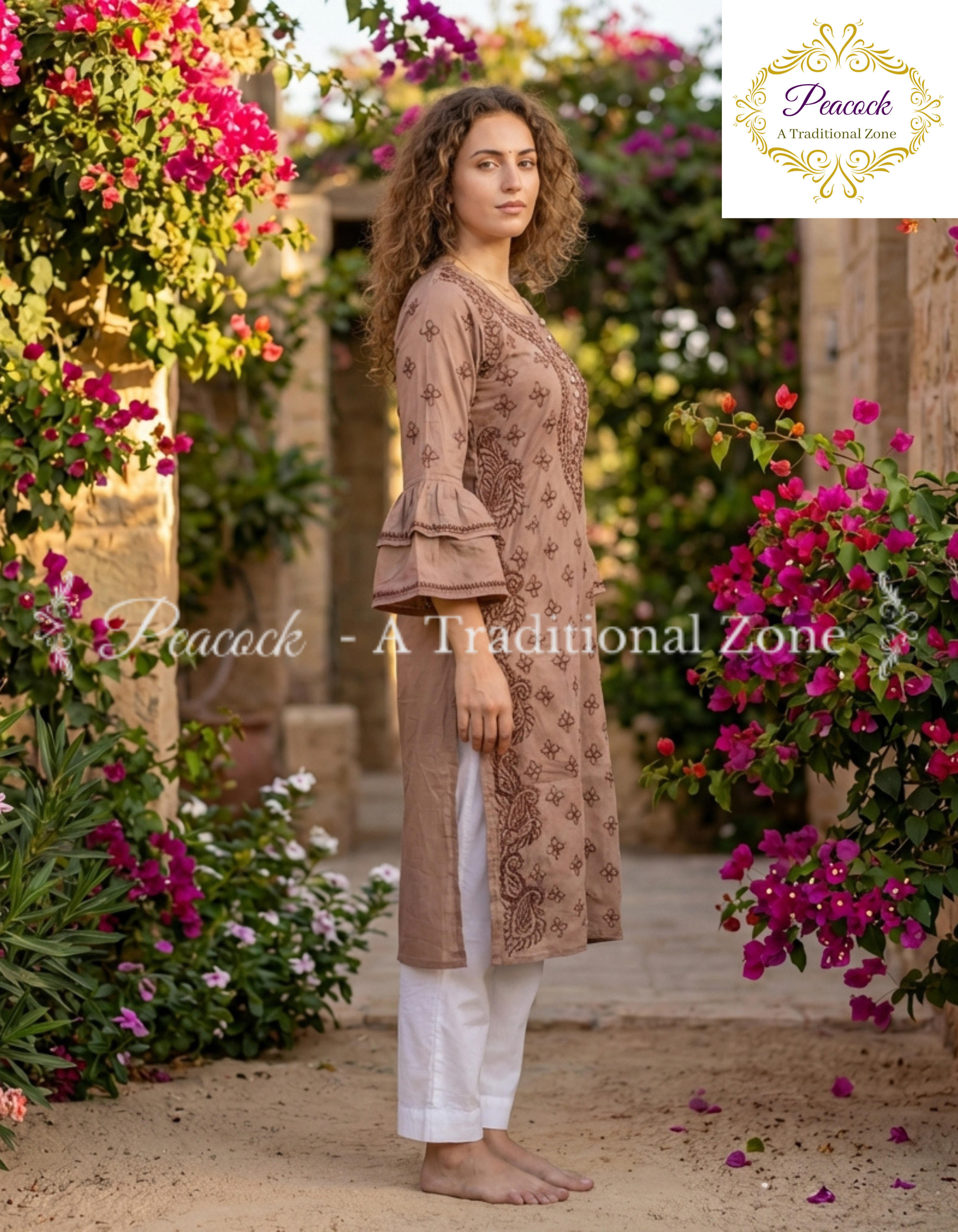 Modal Chikankari Long Kurti