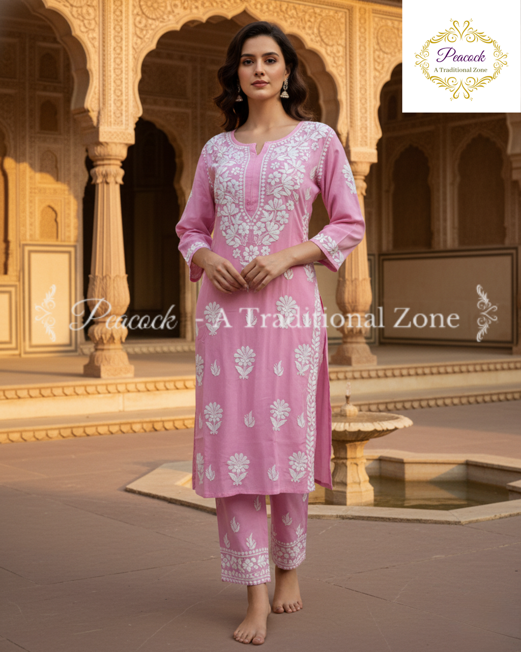 Rayon Chikankari Kurti's