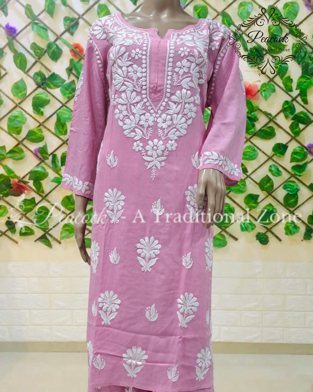 Rayon Chikankari Kurti's