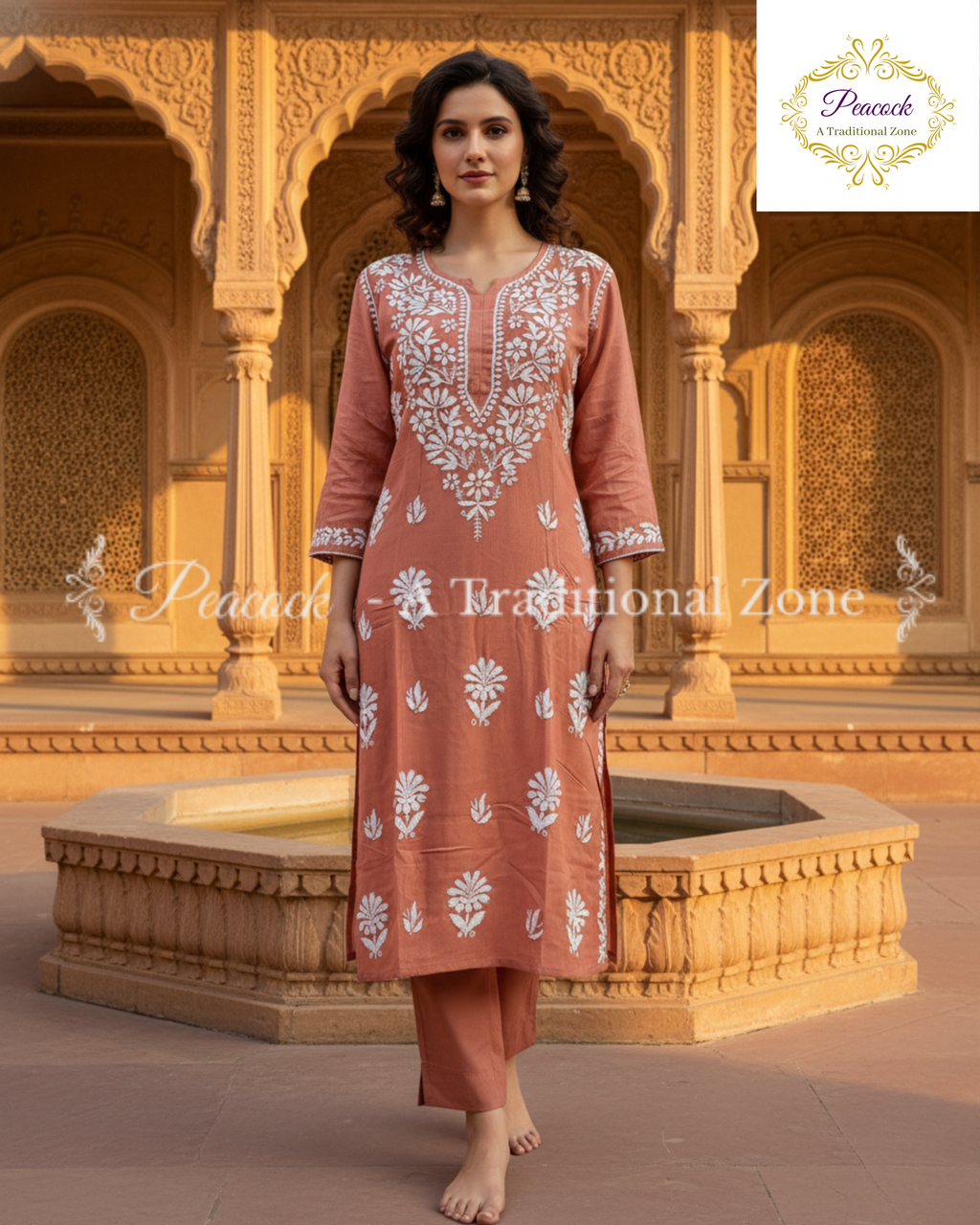 Rayon Chikankari Kurti's