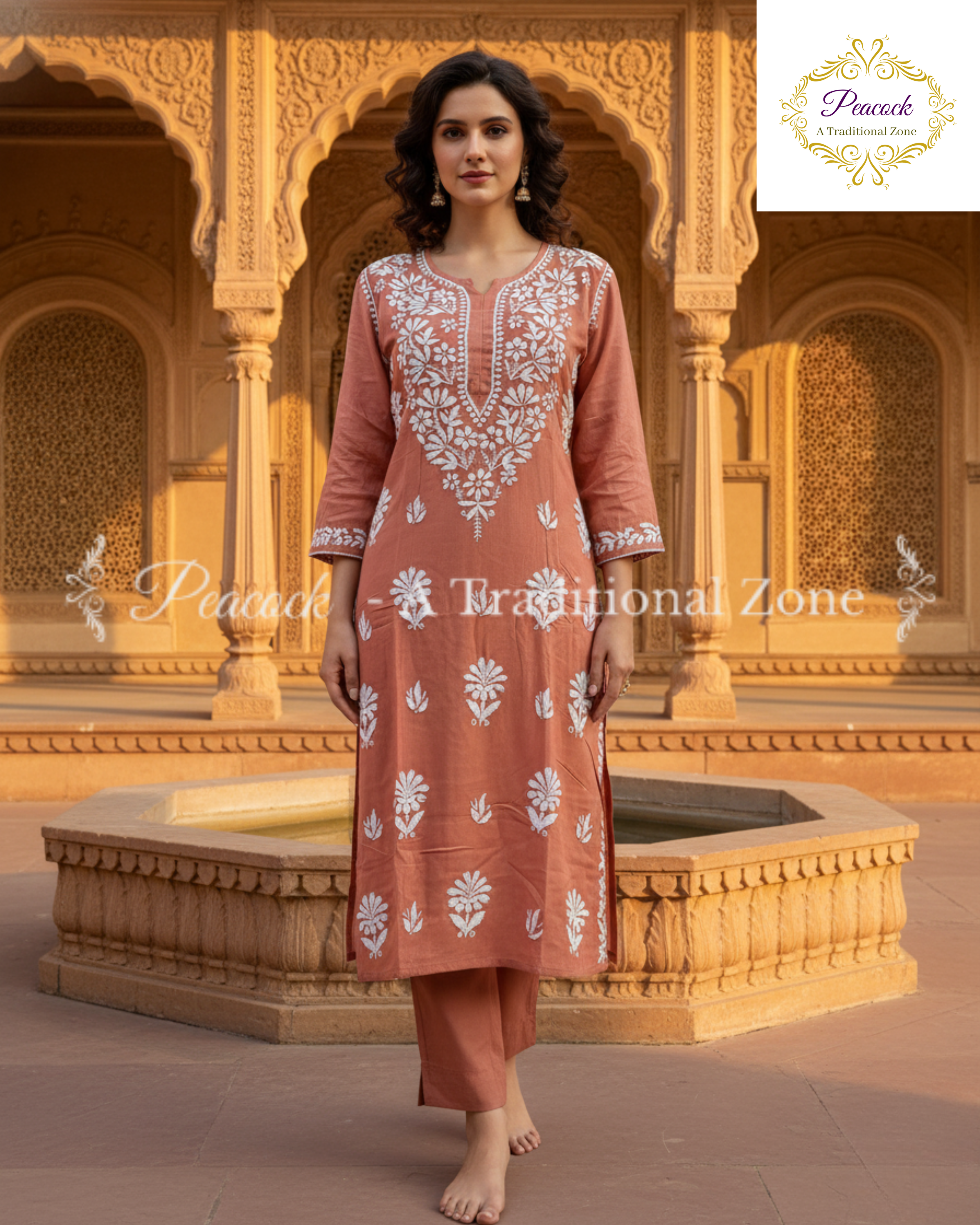 Rayon Chikankari Kurti's