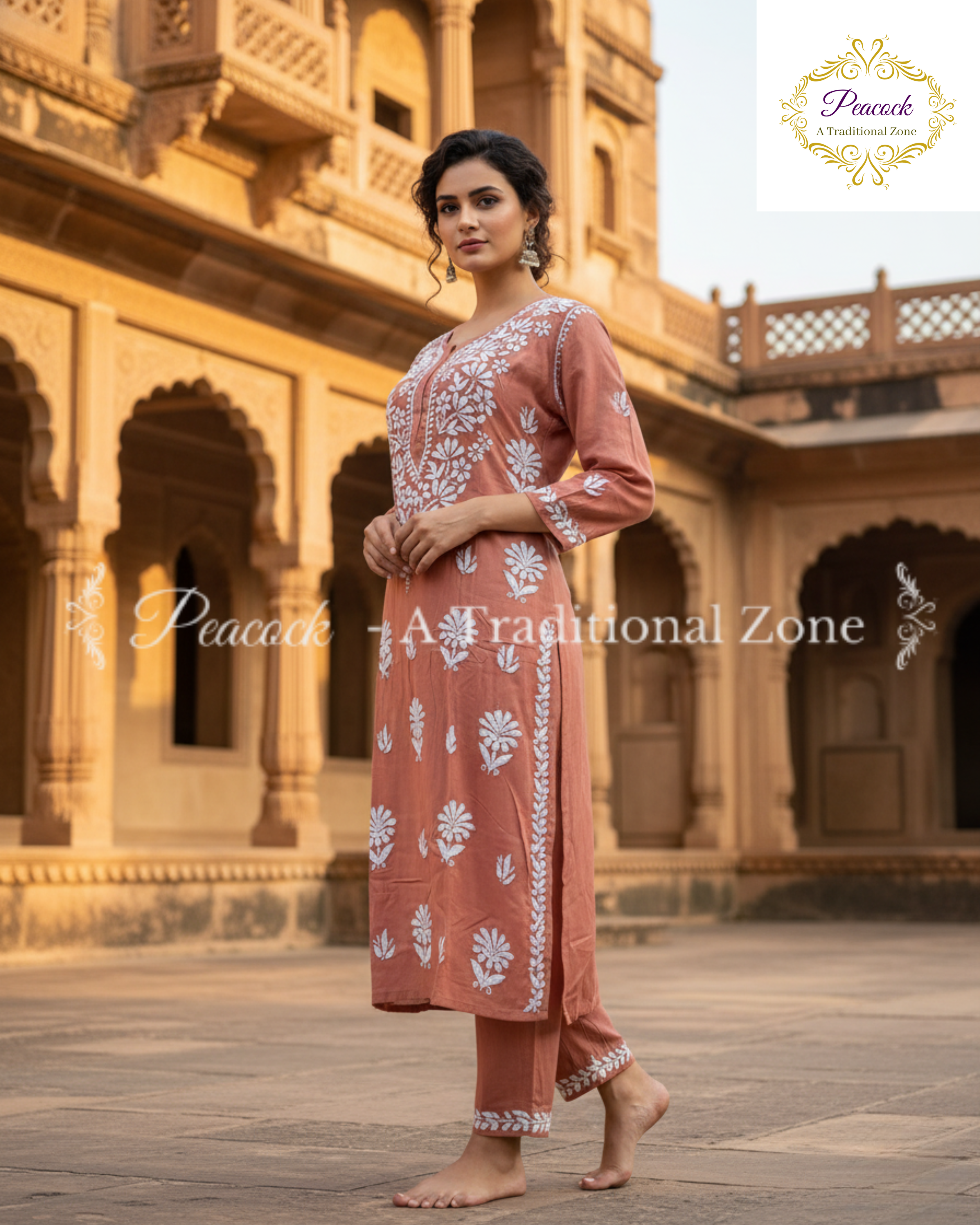 Rayon Chikankari Kurti's